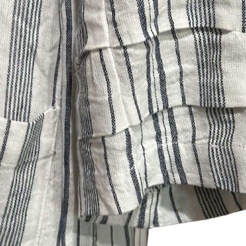 Ellen Tracy Women's Striped Linen Blend Blazer Multicolor 3/4 Sleeve Size M- EUC - Picture 2 of 5